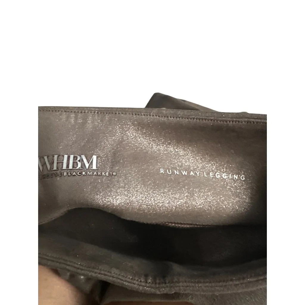 WHBM WHITE HOUSE BLACK MARKET Taupe Runway Shimmer Leggings Size 4 - Image 8