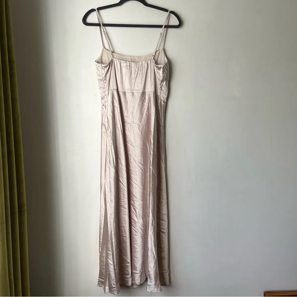 Champagne Satin Corset Maxi Dress 8 - Image 4