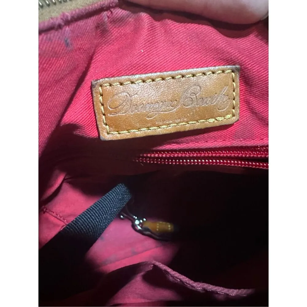 Vintage Dooney & Bourke 1975 Small Zipper Pocket Sac Signature Print - Image 11