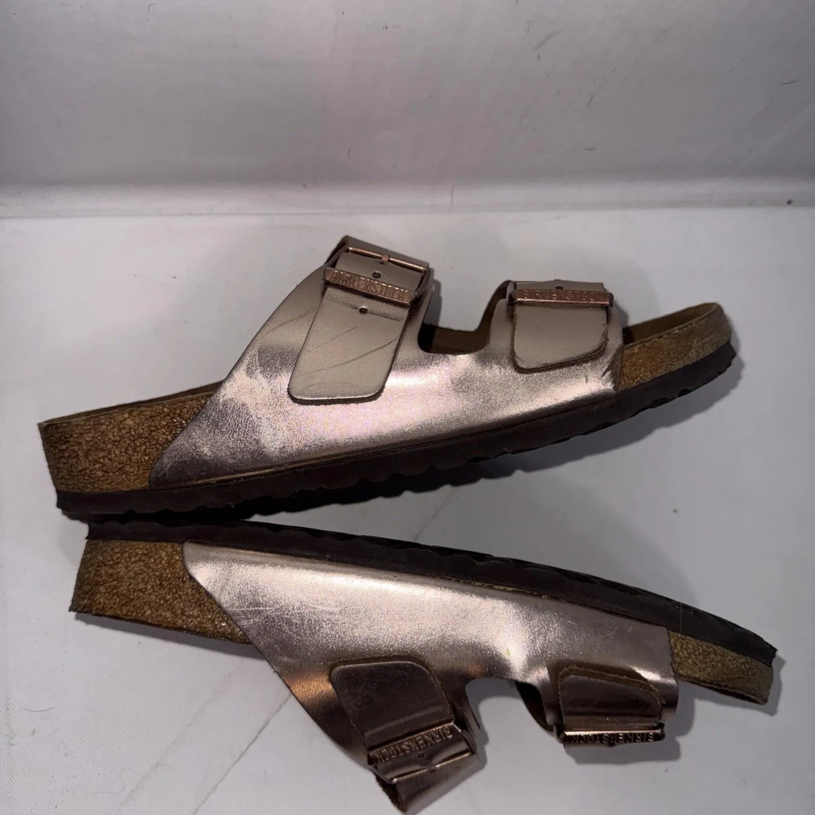 Birkenstock Arizona Rose Gold Outdoor Iridescent Gorpcore Sandals Sz 40, 9 - Image 14