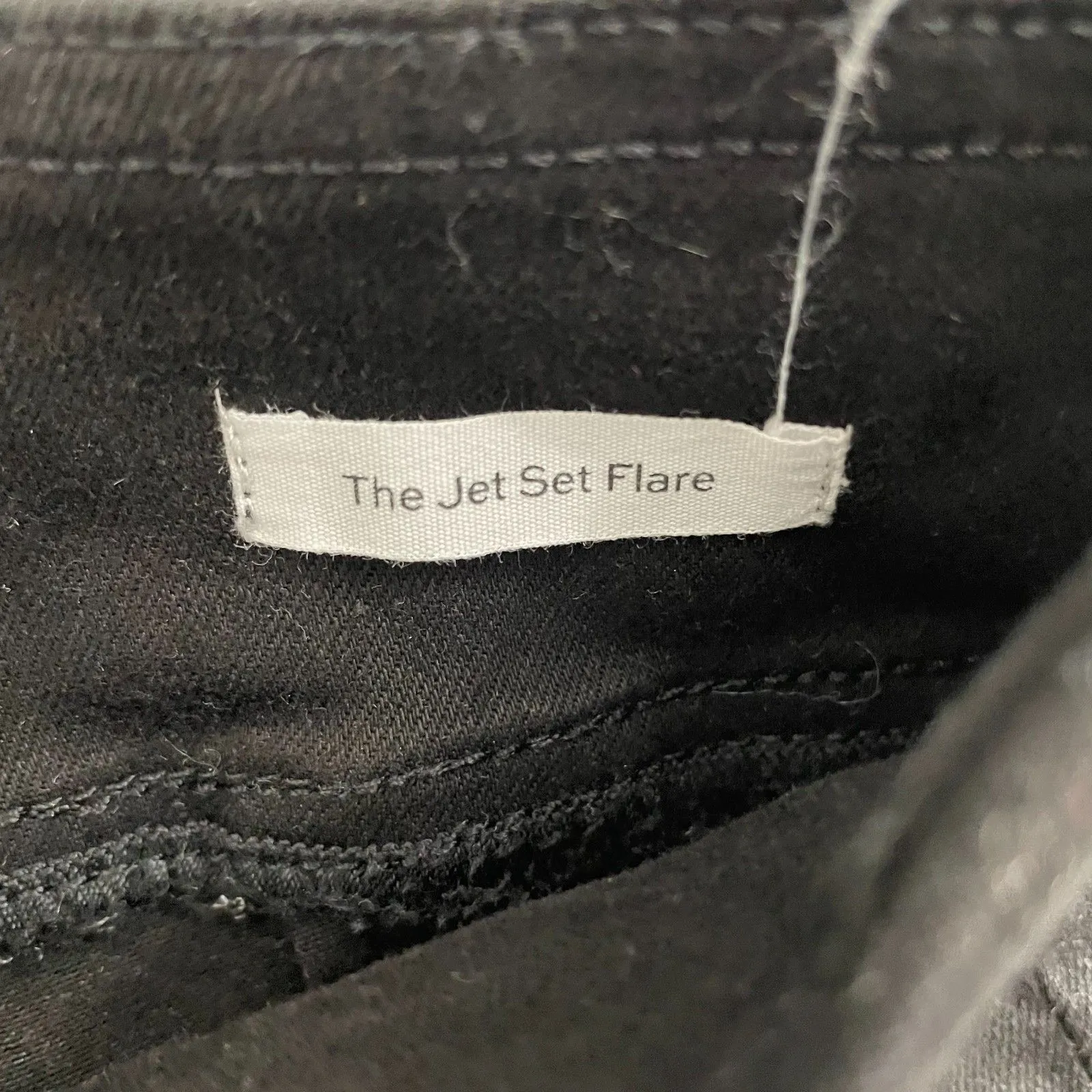 Frame The Jet Set Flare Jeans Women 1 Coated Noir High Rise Stretch Pull On Black Size undefined - Image 5