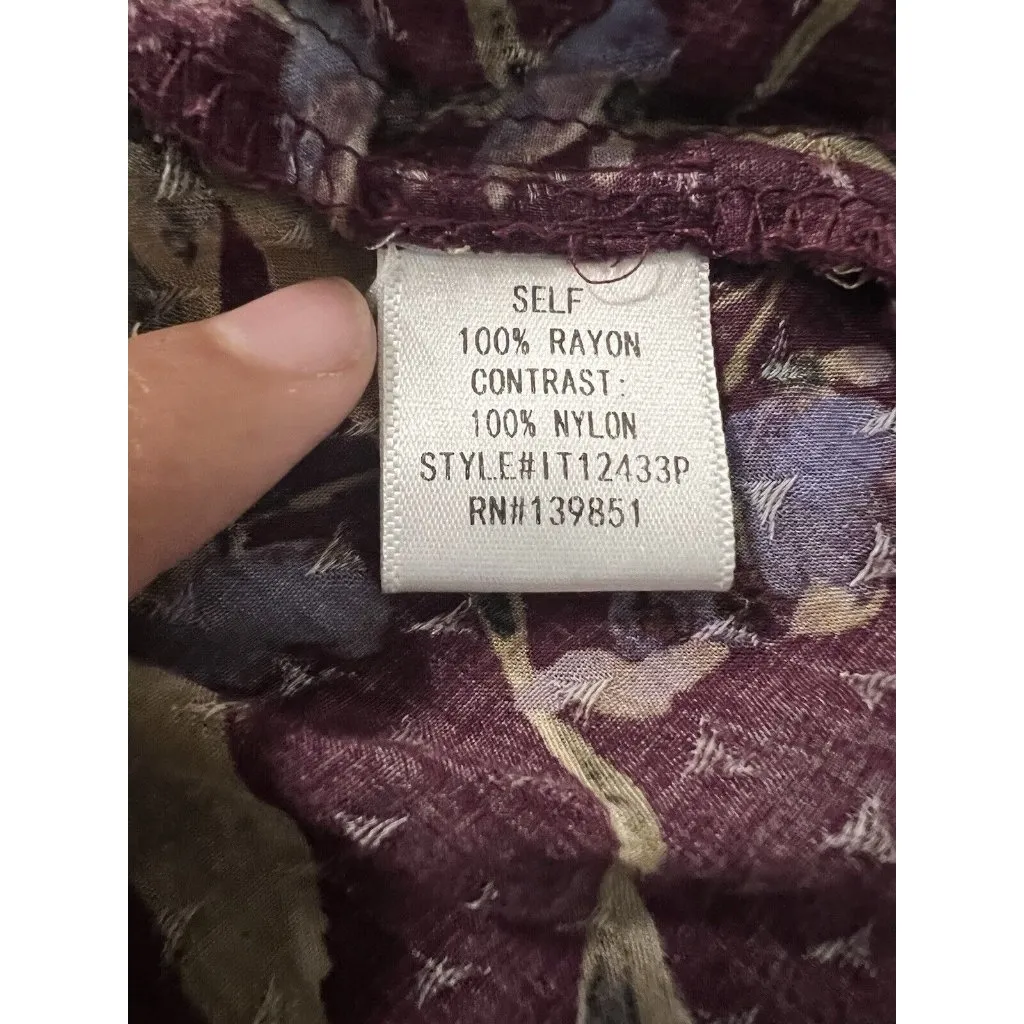 Oddy Womens Tunic‎ Size 3XL Floral Boho Lace Ruffles Peasant Cottagecore Hippie - Image 9