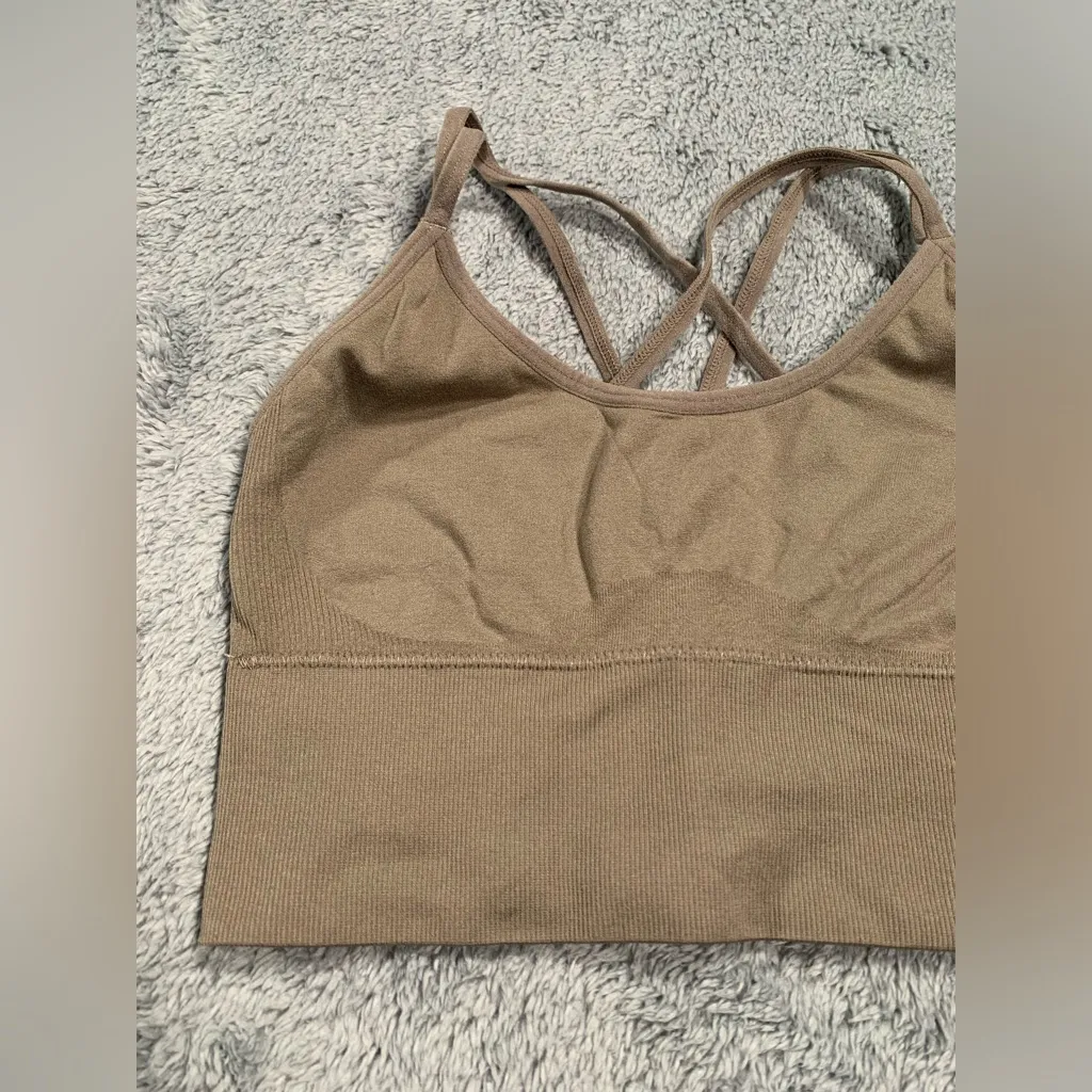 NVGTN brown tan sports bra small - Image 2