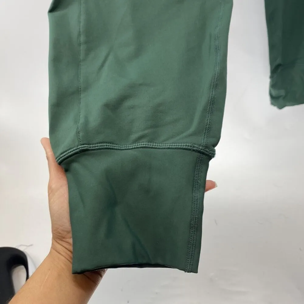 Fabletics green side pockets high waisted ankle length draw string elastic waist - Image 4