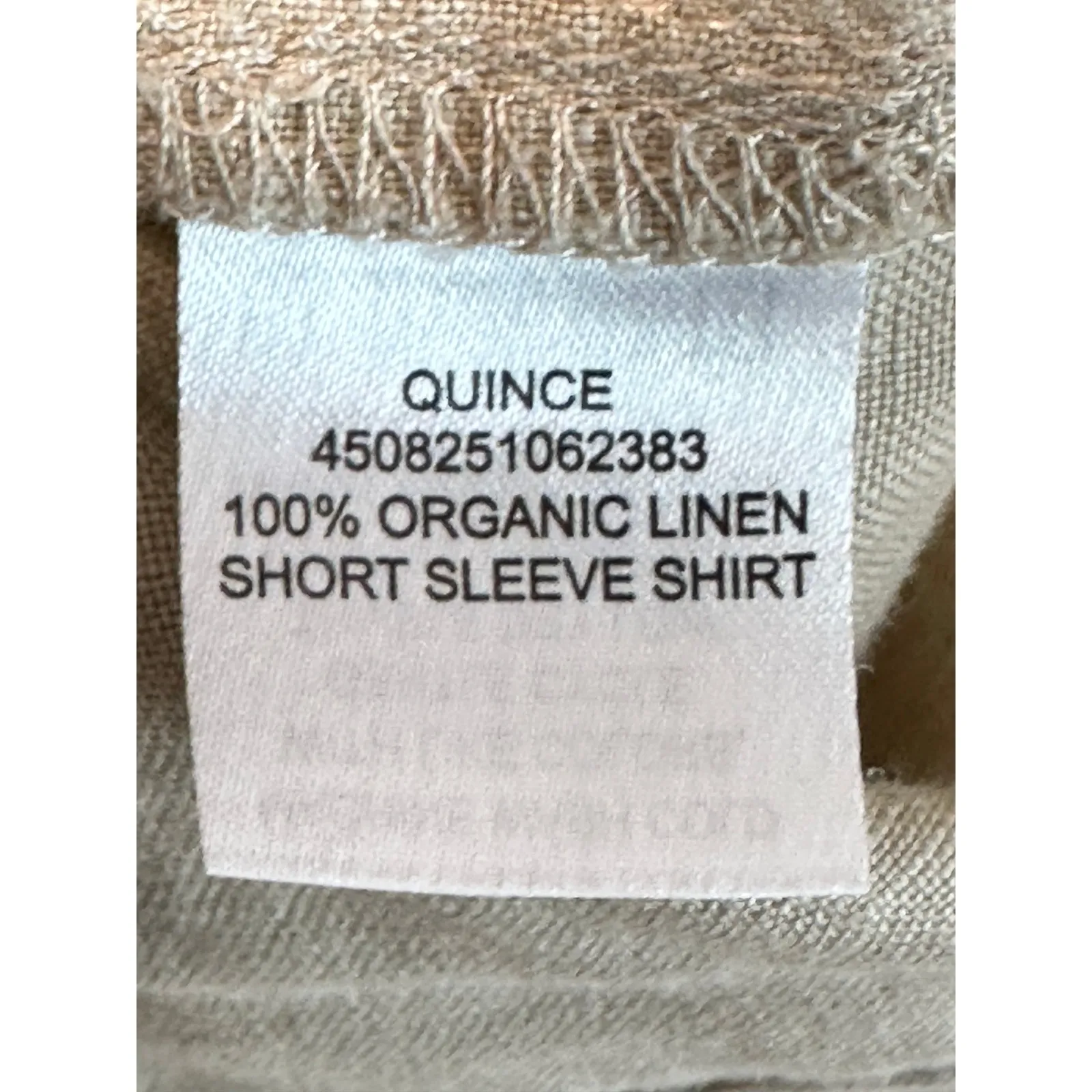 Quince 100% European Linen Short Sleeve Shirt Size Large Driftwood - Image 4