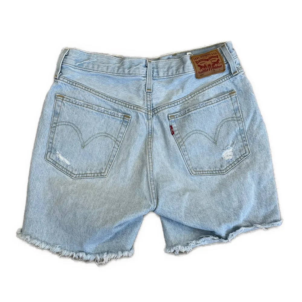 Levi’s 501 Button Fly High Rise Distressed Jean Shorts Sz 30 - Image 3