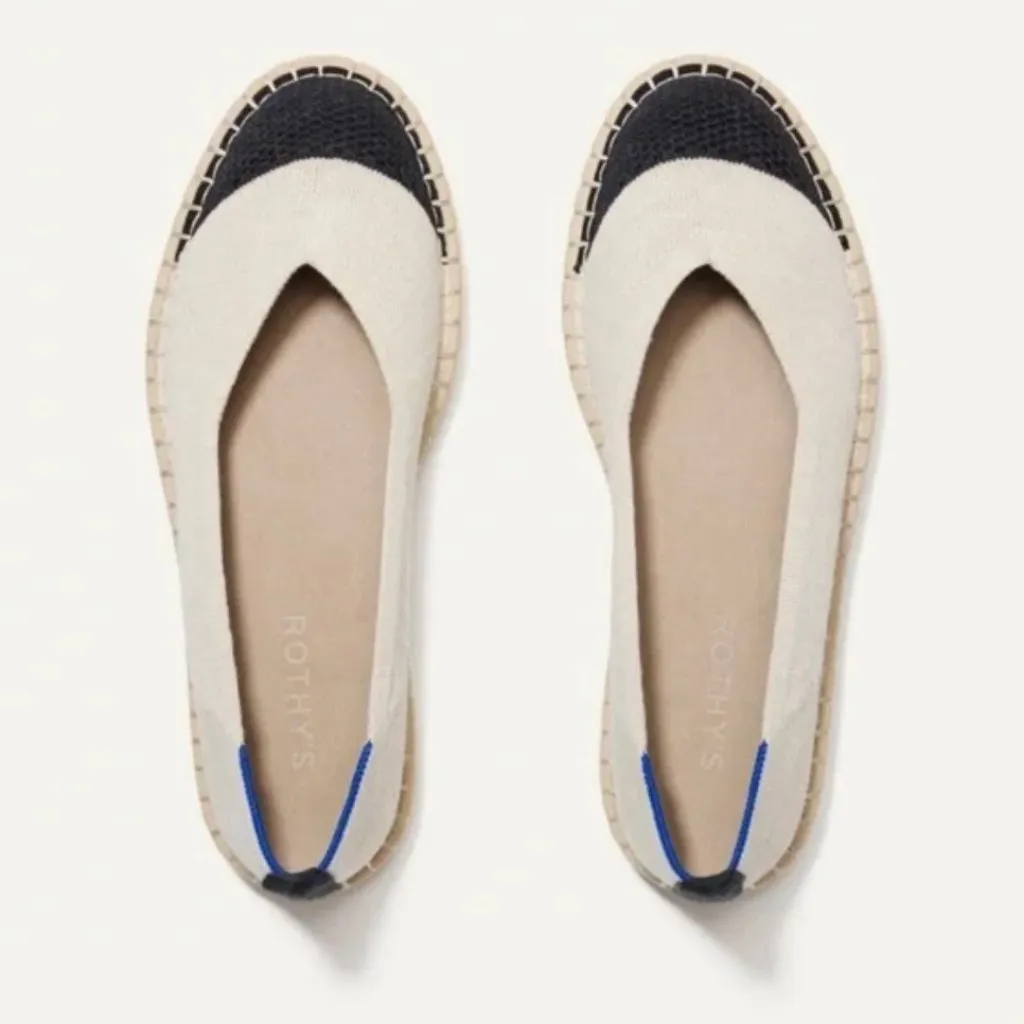 Rothy’s Espadrille Flat Hemp Cream/Black 10.5 - Image 2