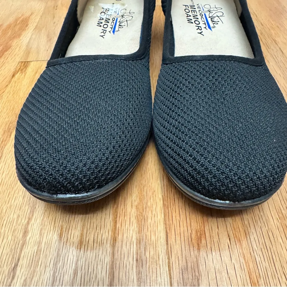 LifeStride Indy Wedge black flats Slip-On comfort shoes size 7 W - Image 3