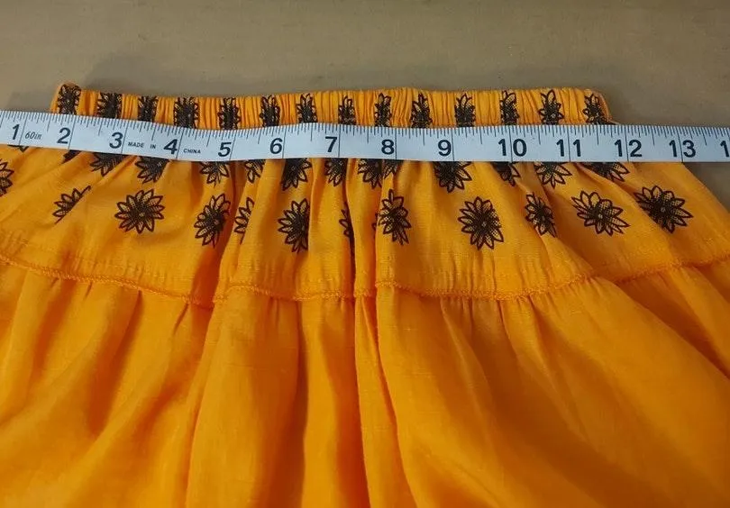 Vintage Orange and Black Screenprint Skirt - Image 4