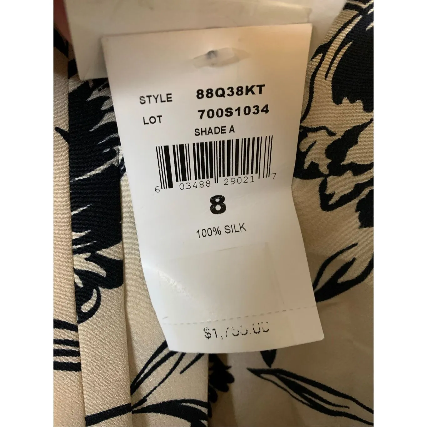 Ralph Lauren Collection Purple Label 100% silk dress cream black floral 8 NEW - Image 5