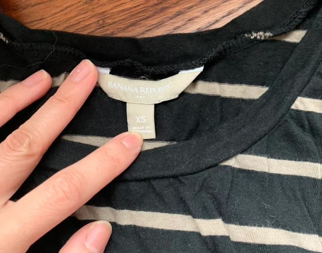 Black & Tan Striped T-Shirt Dress - Image 3