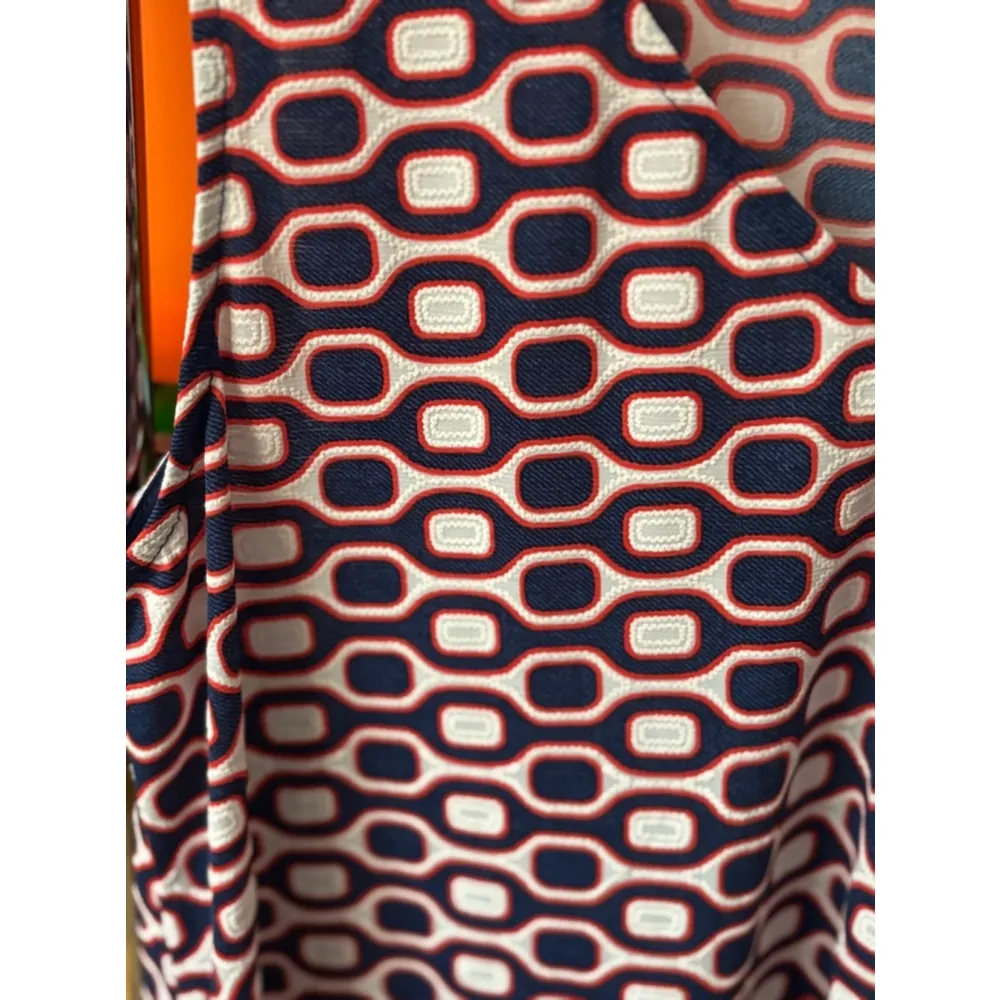 Women's Late August Blouse, Size L, Navy and Red - Image 3