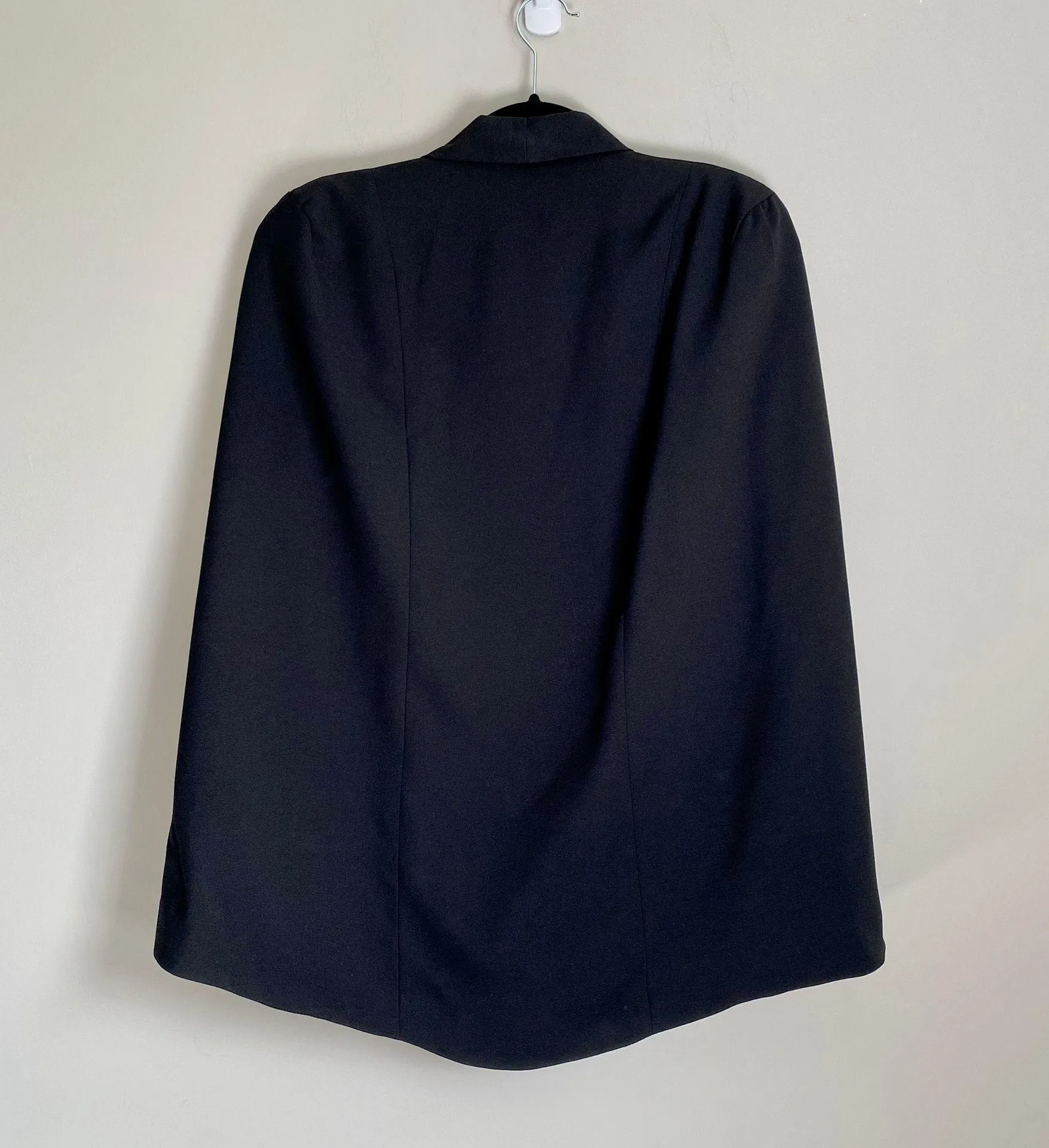 Nasty Gal Black “Nine to Five” Cape Blazer Small - Image 4