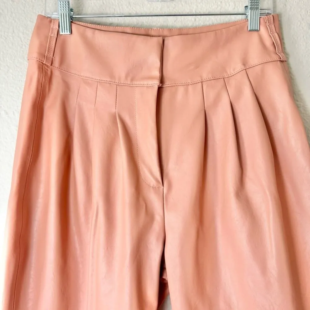 Blank NYC Chelsea Pink Faux Leather High Rise Straight Leg Pants Size 29 - Image 4