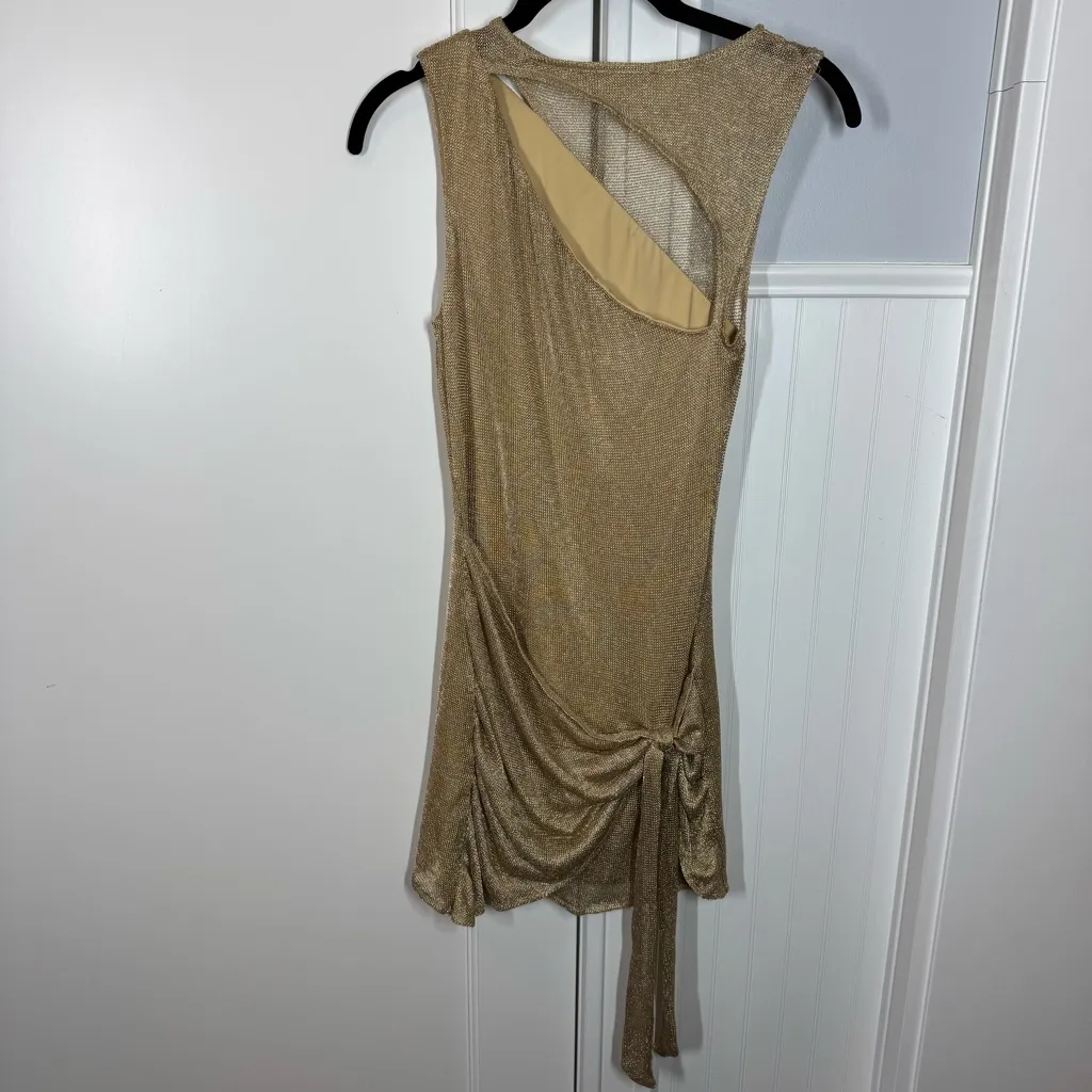 Tiger Mist gold azelma dress size xs sexy night out party event evening girly - Image 3