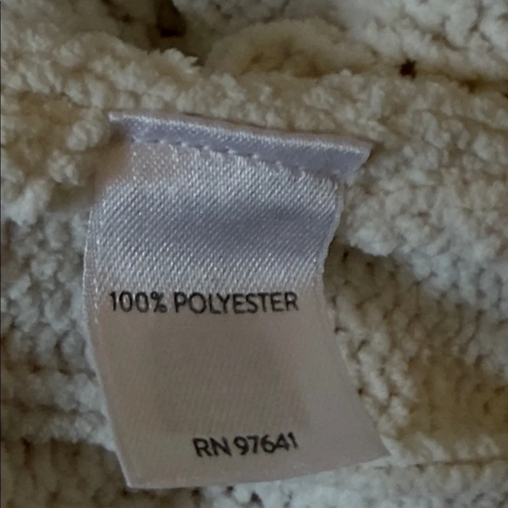 J.Jill Off White Cable Knit Tunic Sweater XL Pullover Oversized Soft Cozy Knit - Image 8