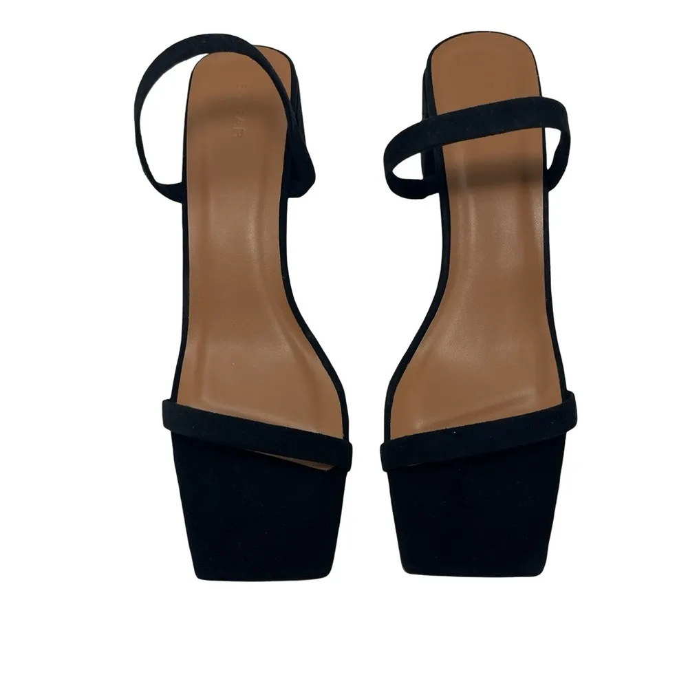 By FAR TANYA KRAFT SUEDE MULE SANDAL HEELS in BLACK sz 41 US 11 - Image 3