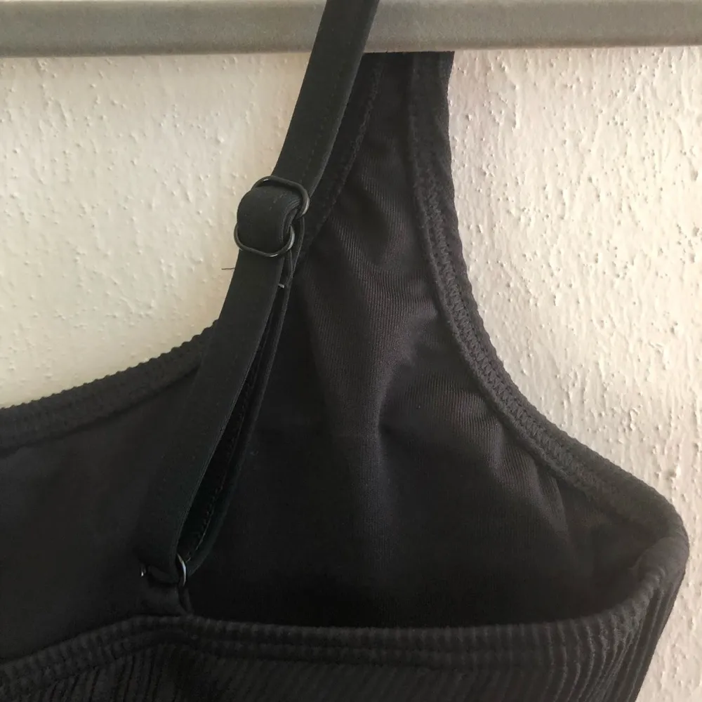 Kate Spade Bikini Top Marco Island Zipper Black Sporty Bikini Top Sz M BNWT - Image 10