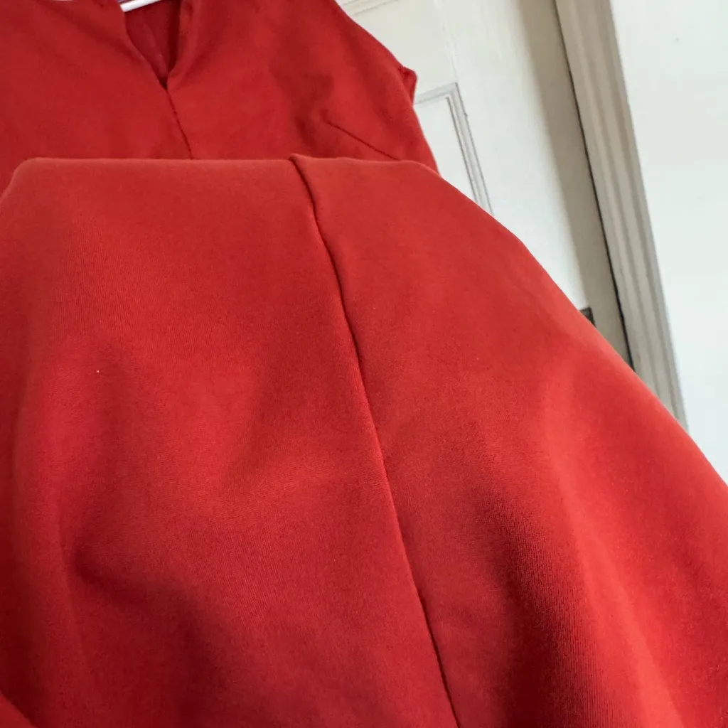 Betabrand rust orange sleeveless dress with pockets size large - Image 4