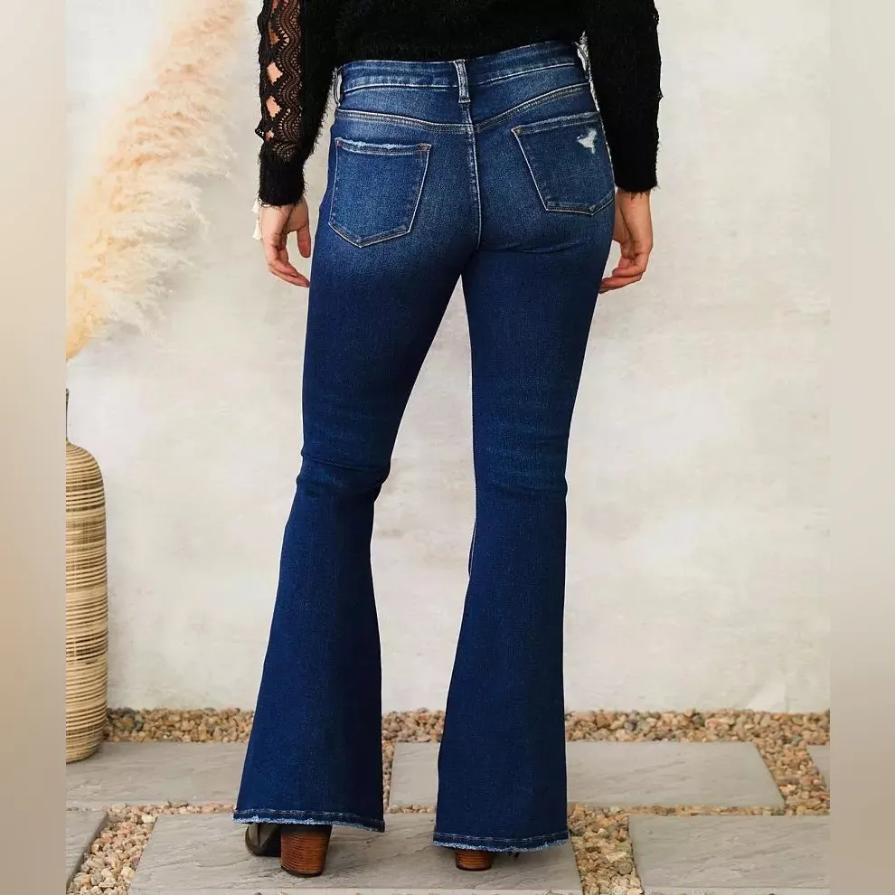 NEW! Bridge by Gly Hudson Mid-Rise Super Flare Jean - Image 6