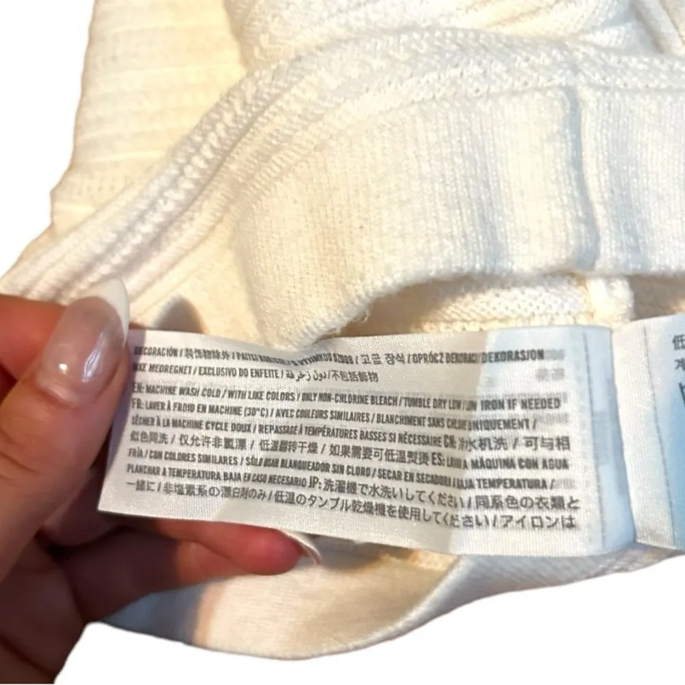 Abercrombie & Fitch White T-shirt Dress Striped Size Large Excellent Condition - Image 7