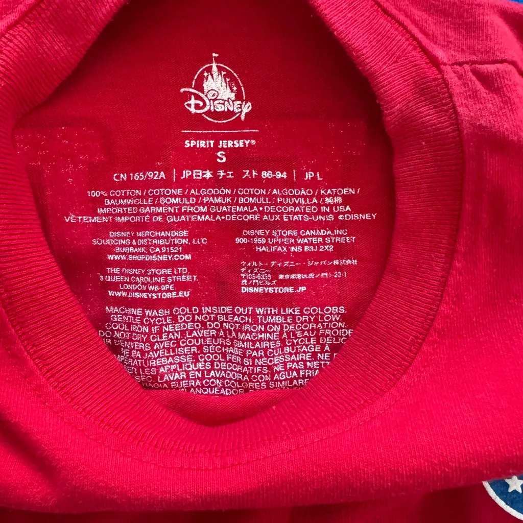 Unisex Red White Blue Tie Dye American Disneyland Spirit Jersey Size S July - Image 7