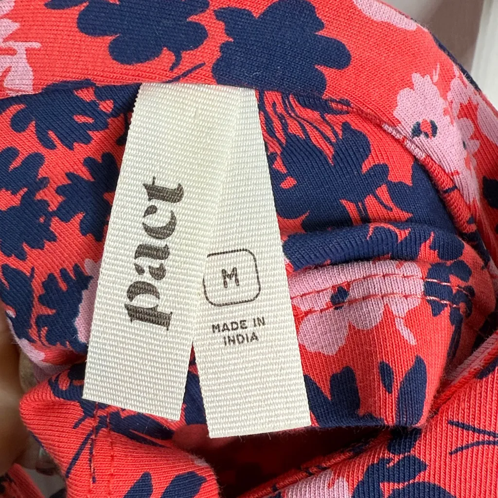 Pact Organic Cotton Fit & Flare Open Back Maxi Dress Sweet Cayenne W1898 Sz M Pink Size M - Image 7