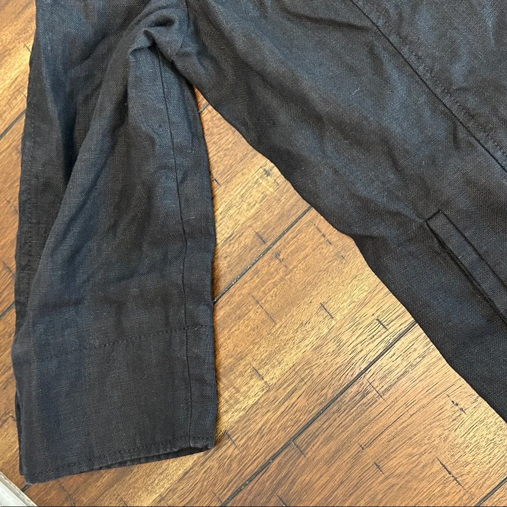 Talbots  Pure Irish Linen Open Front Jacket Petite Medium NWOT - Image 3