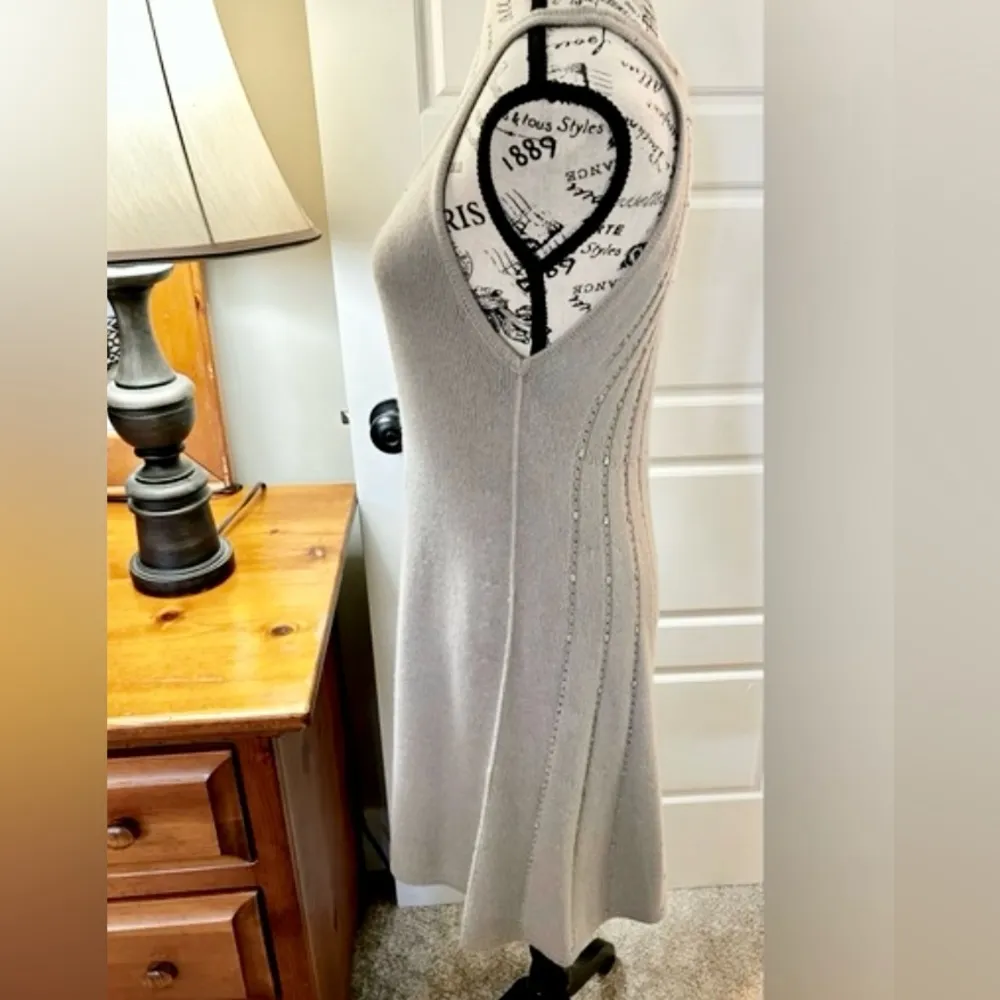 ALICE+OLIVIA Cashmere/Wool Sequined Classic Preppy Mini Sweater Dress  Sz Small - Image 6