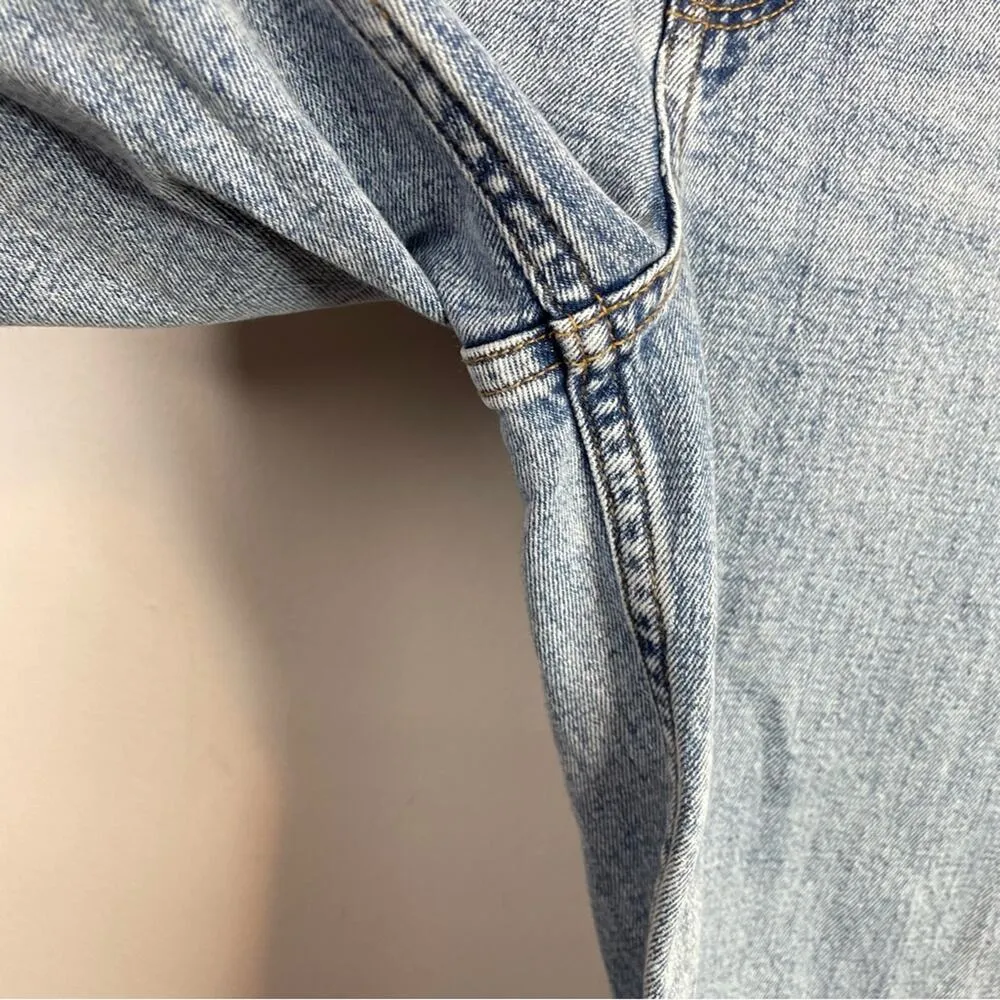 Abercrombie Curve Love Ultra High Rise Ankle Straight Jeans Patched 25 0 short - Image 8