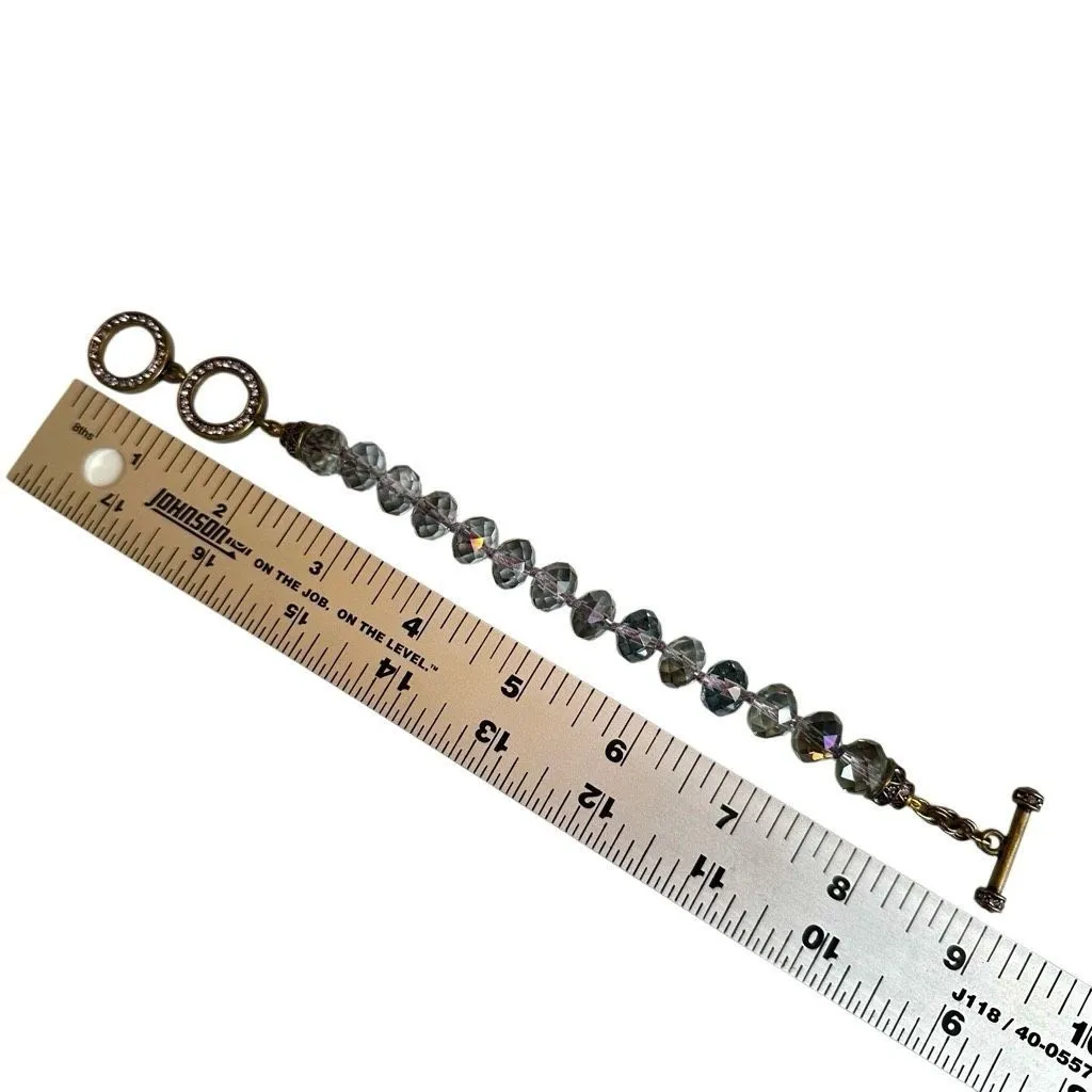 Heidi Daus Faceted Crystal Toggle Bracelet - Image 6