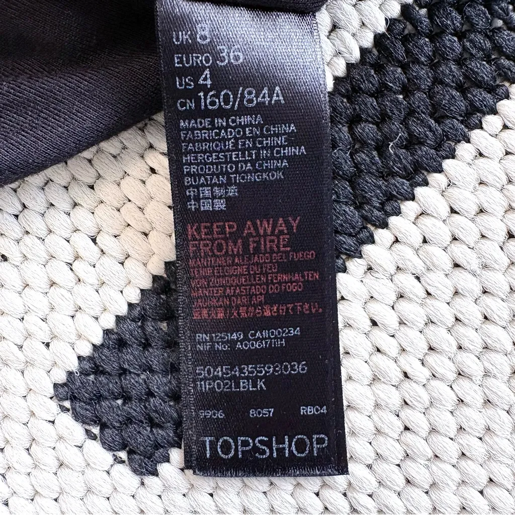 Topshop Nelly Vegan Leather Moto Biker Jacket in Black Size 4 - Image 11