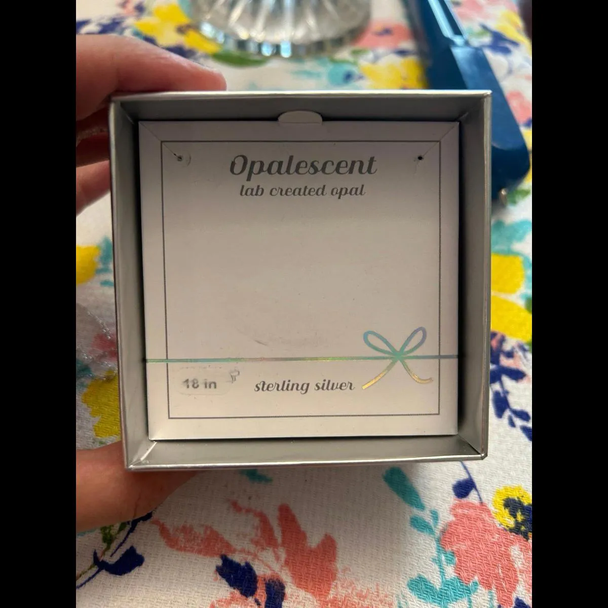 Necklace 925 sterling silver lab crated opal amazing - Image 2