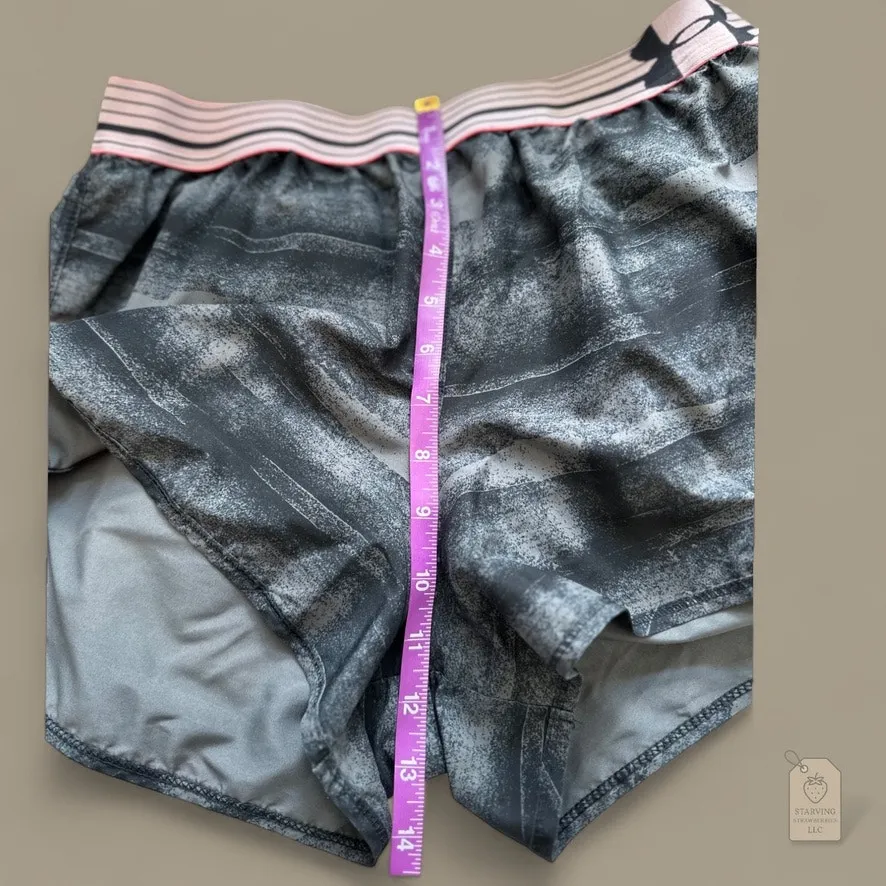 Under Armour Women’s Running Shorts Black Pink Waistband – Breast Cancer Ribbon - Image 4