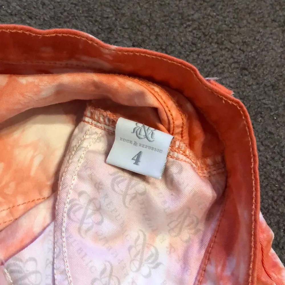 Rock and republic tie dye orange skinny jeans 4 - Image 5
