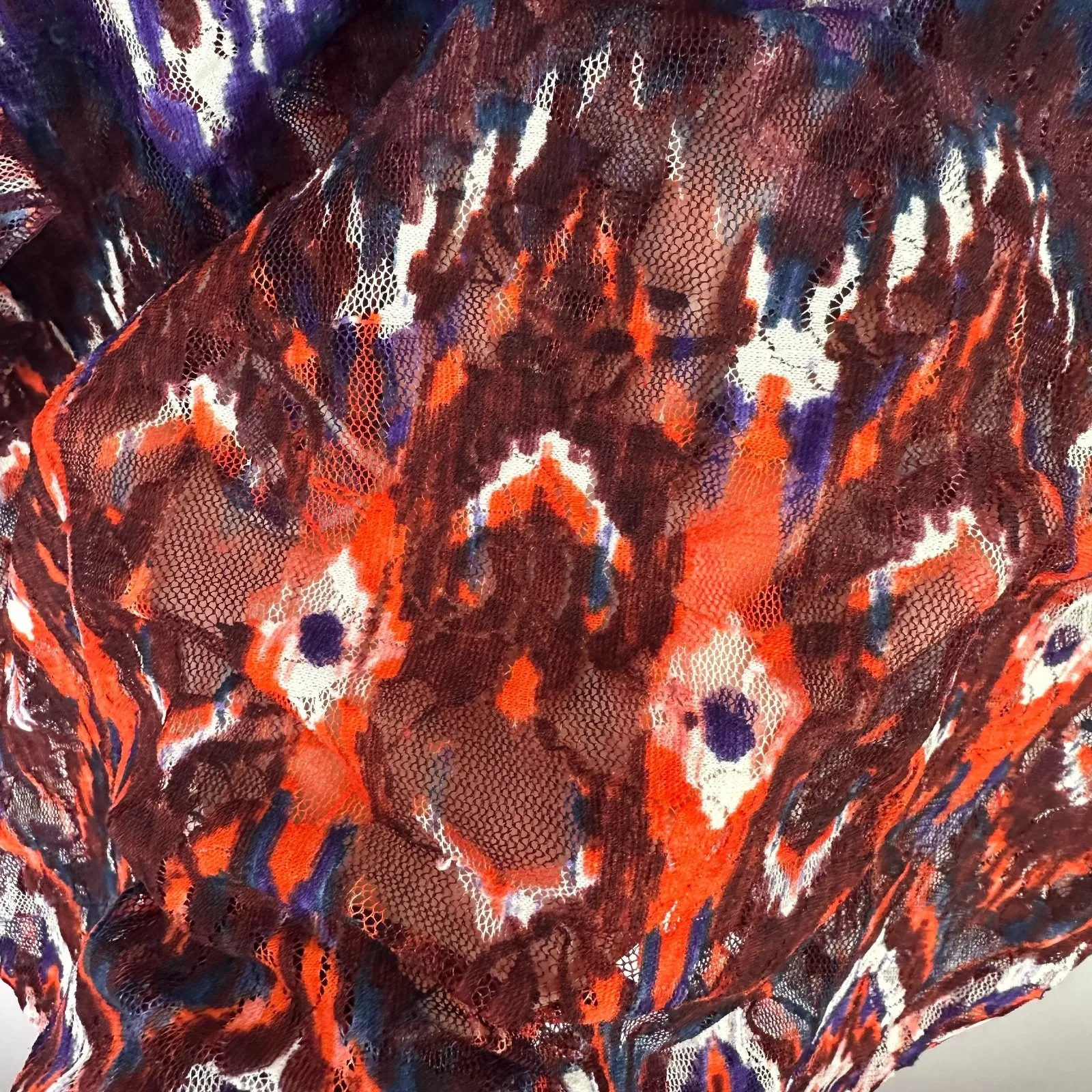 Zara Collection Top Womens M Boho Ruffle Sleeve Sheer Festival Indie Artsy - Image 3