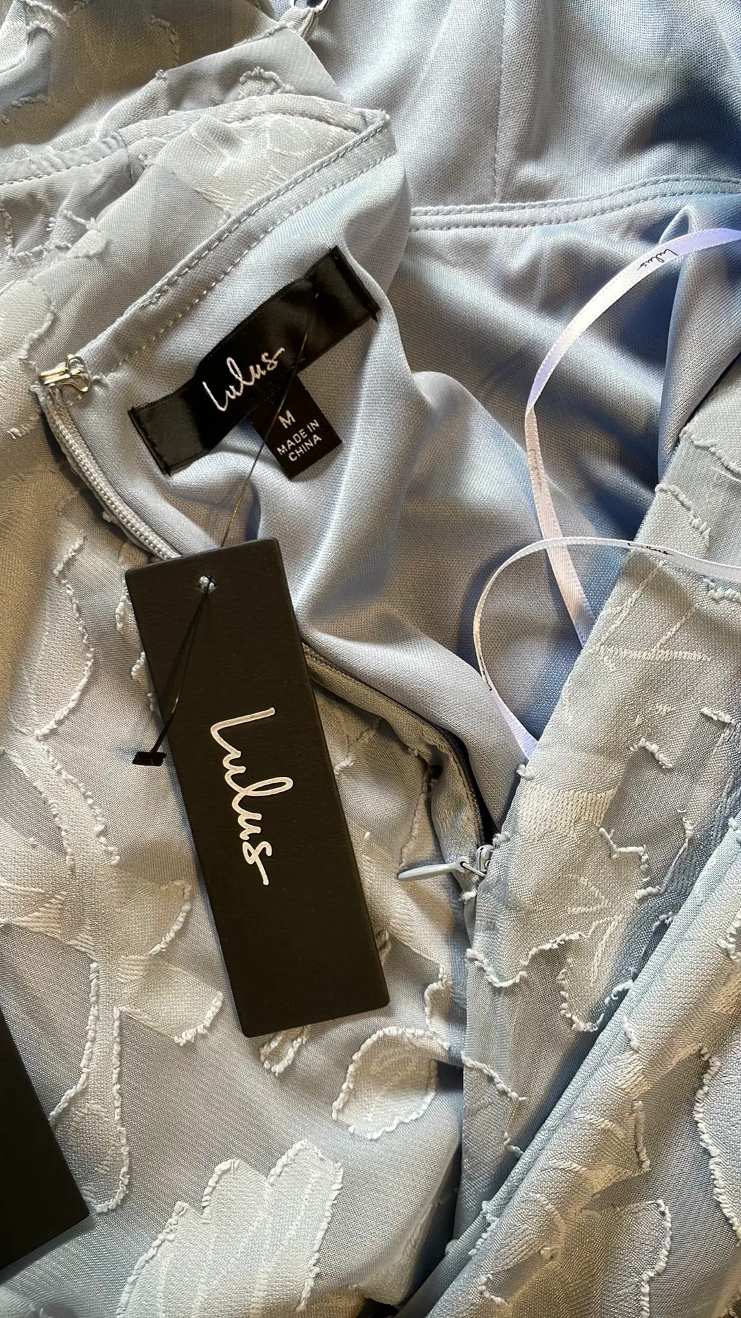 Dusty Blue Floral Dress - Image 7