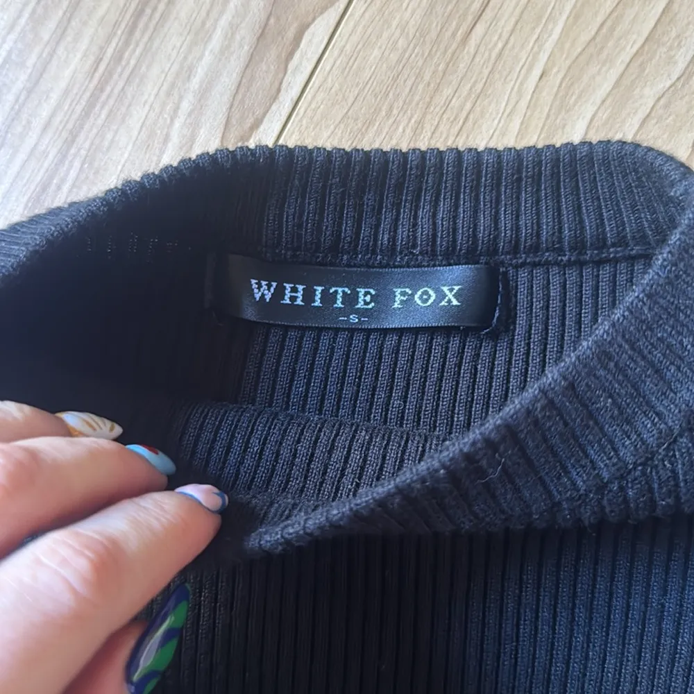 WHITE FOX Black Ribbed Dress - Image 2