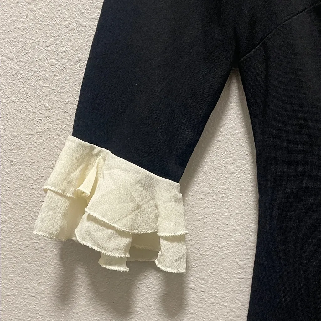 Women's Homeyee Dresses Tie Neck Flounce Sleeve Bodycon Dress Size M - Image 7