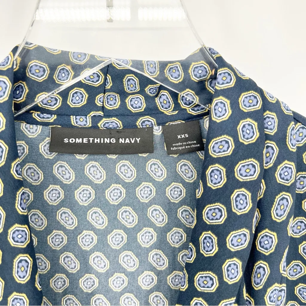 Something Navy Button Down Top‎ & Shorts Set XXL Blue - Image 6