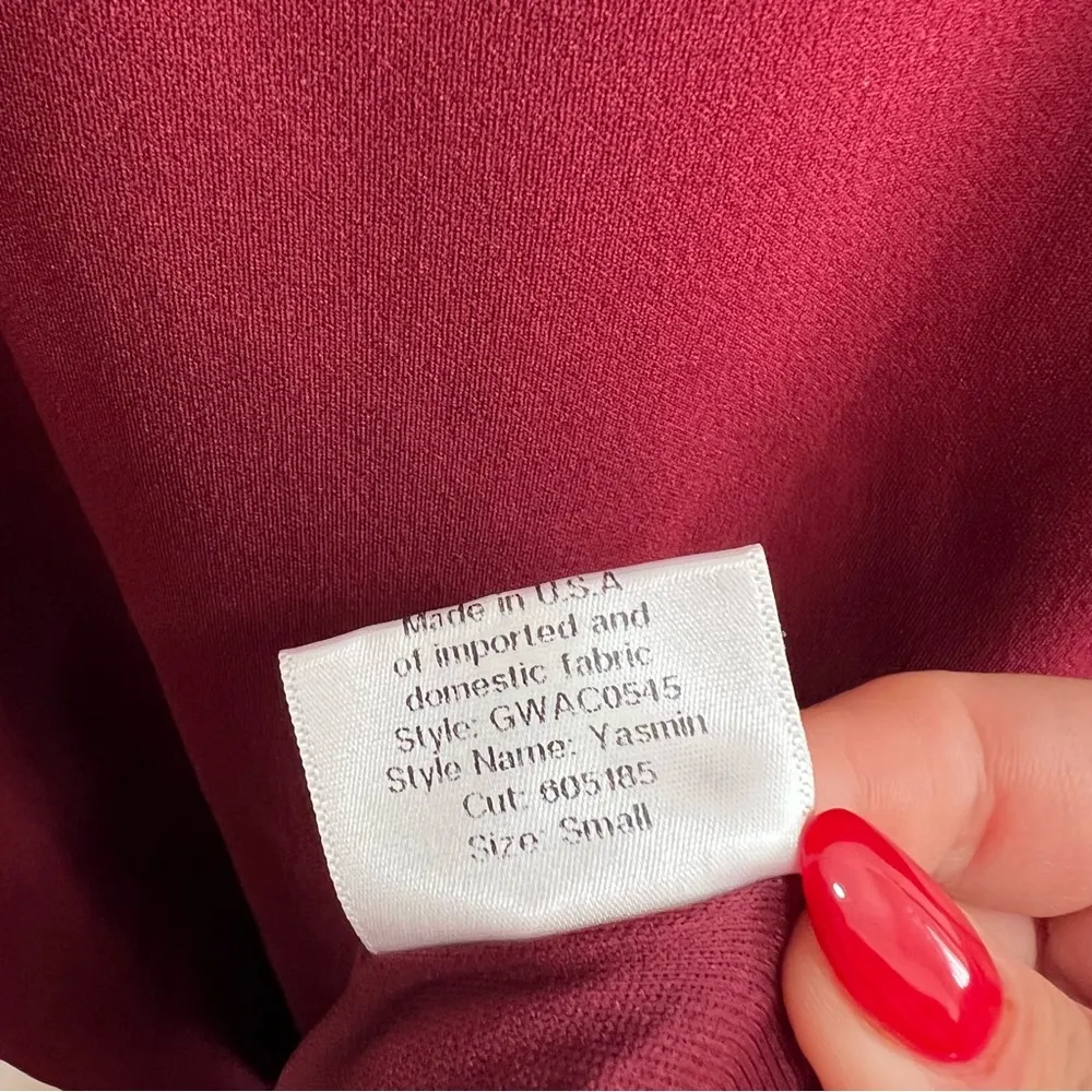 Yasmin Gown In Bordeaux Burgundy - Image 12