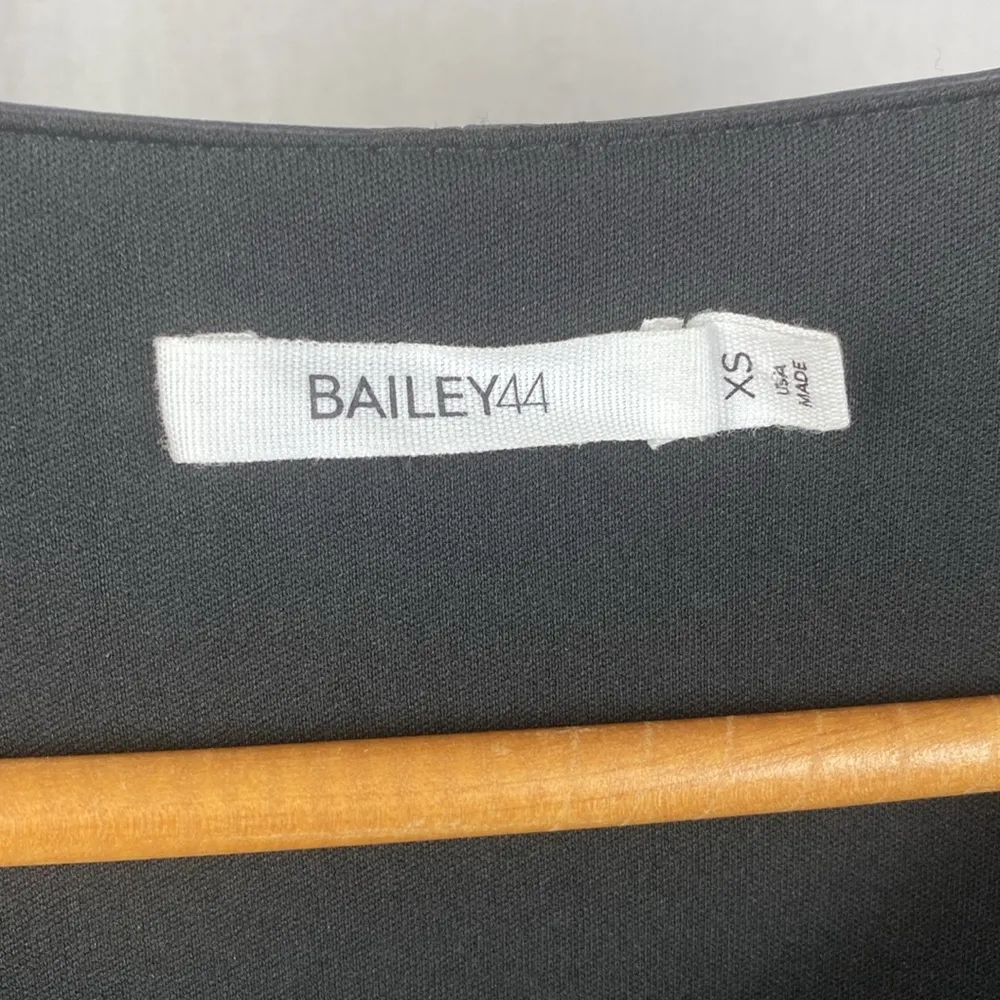 Bailey 44 Black Sleeveless Leather Top Side Slit Midi Dress XS - Image 4