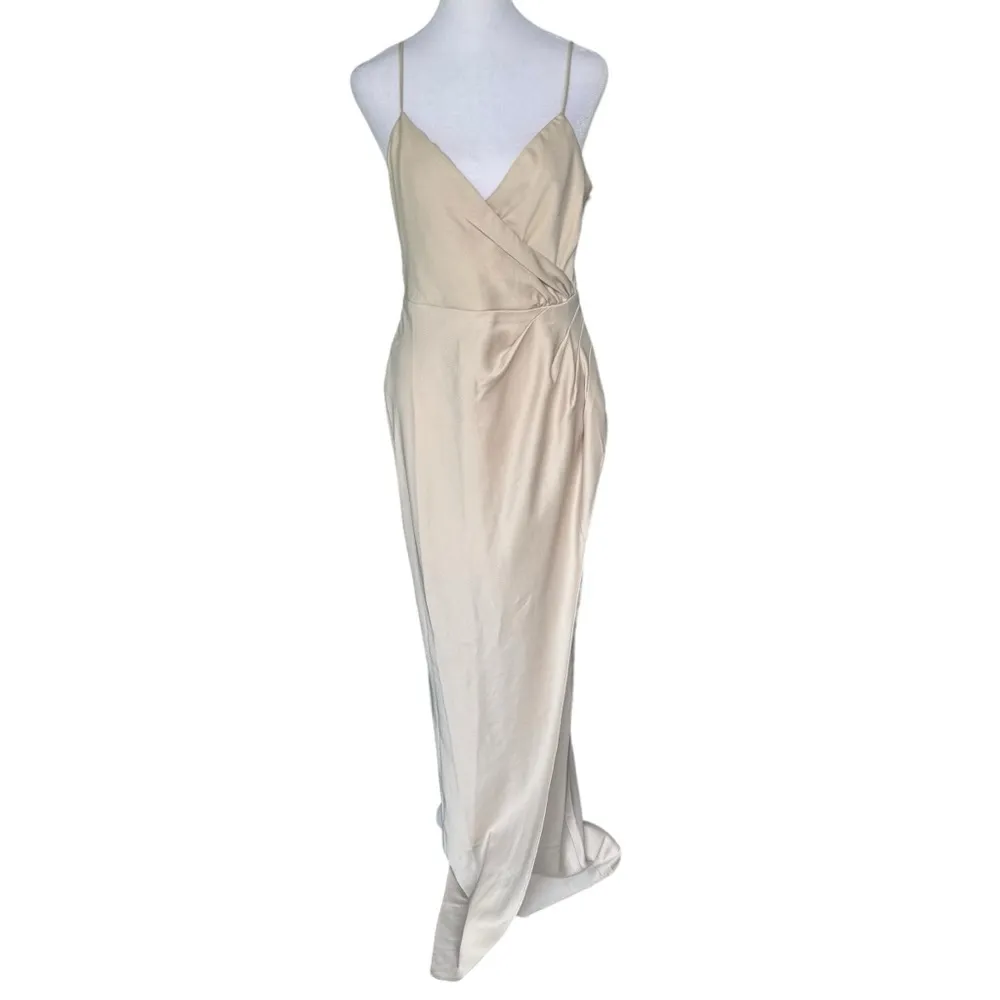 BHLDN - NWT Freya Satin Charmeuse Formal Bridesmaid Maxi Dress Sz 4 - Image 4
