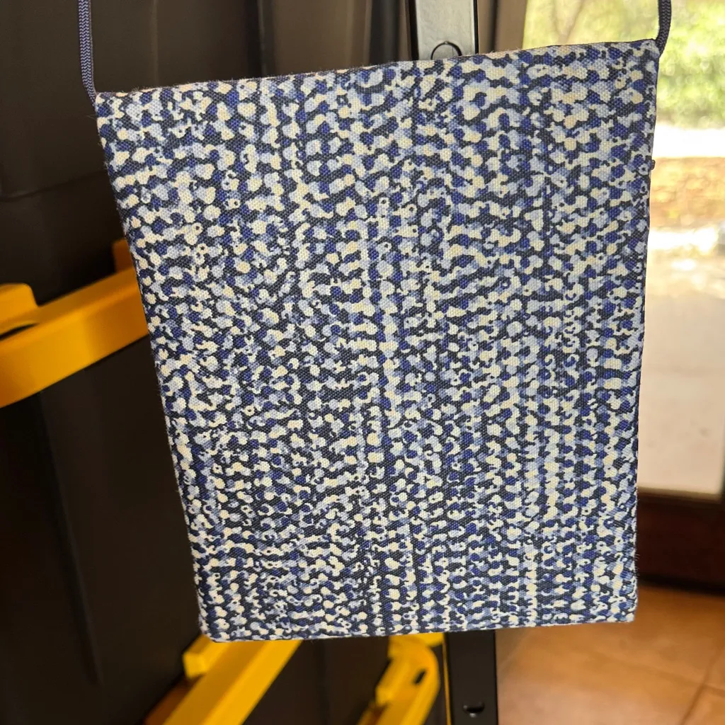 Stylish Blue and White Crossbody Bag - Image 4