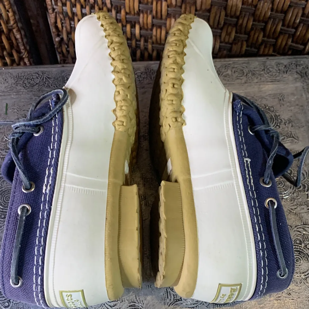 L.L. Bean White and Blue Duck Boots Size 8M - Image 5