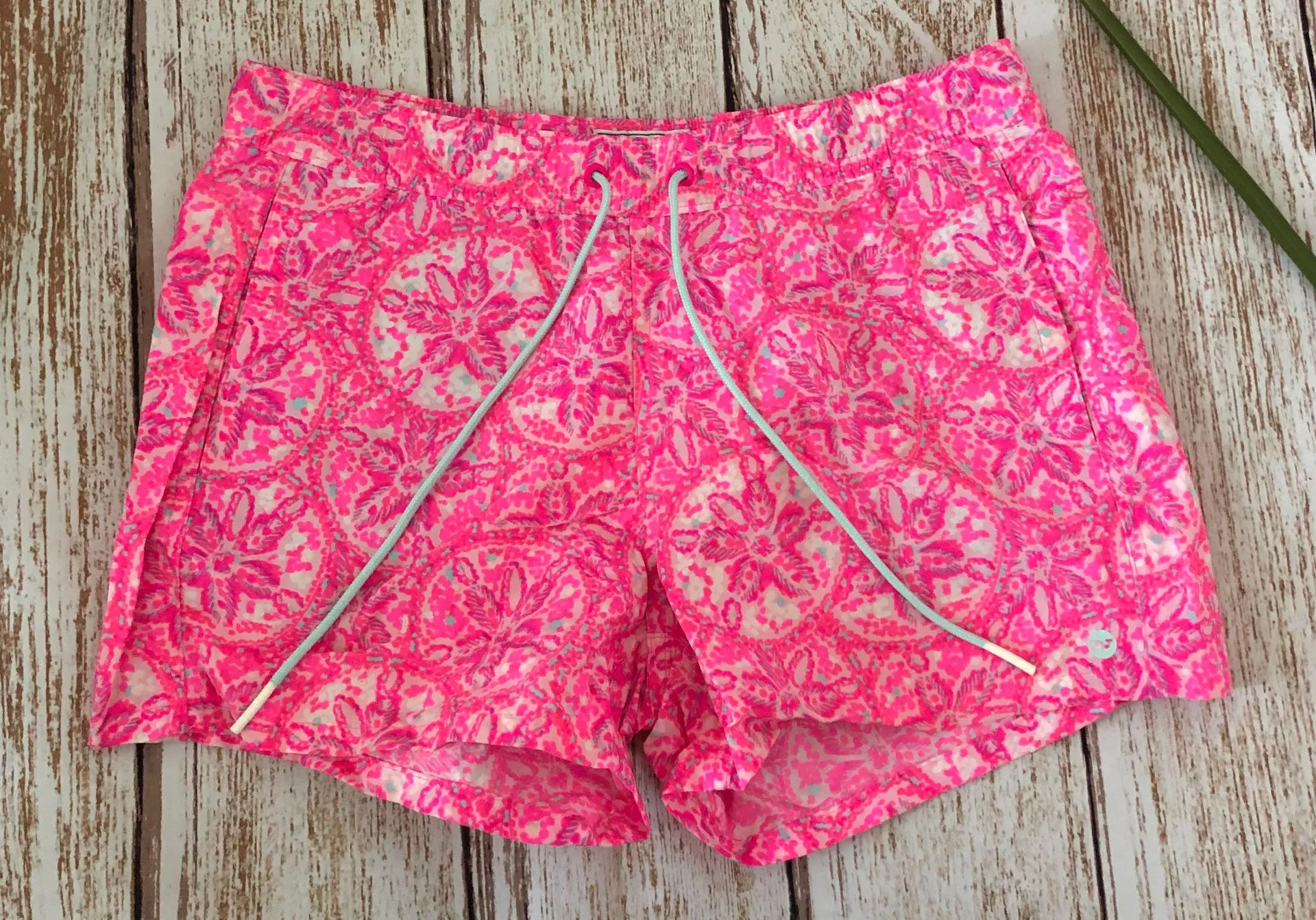 Performance Pink Printed Athletic Shorts - Image 3