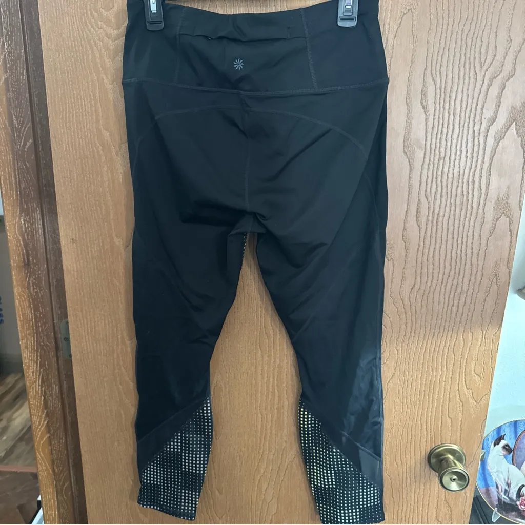 Athleta Aurora Precision 7/8 Tight Compression Reflective Black Running Leggings - Image 6