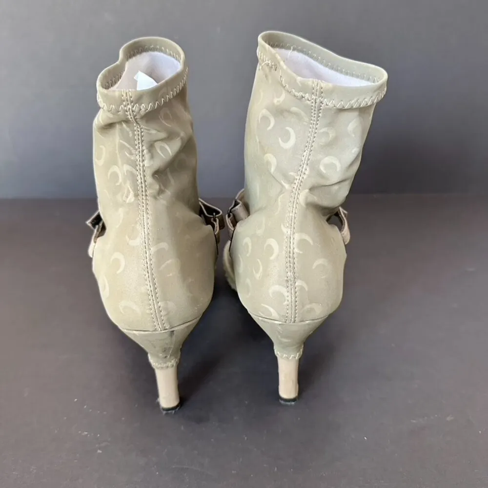 Marine Serre Neutrals Neutral 50 Crescent Moon Reflective Sock Boots Size 41 - Image 4
