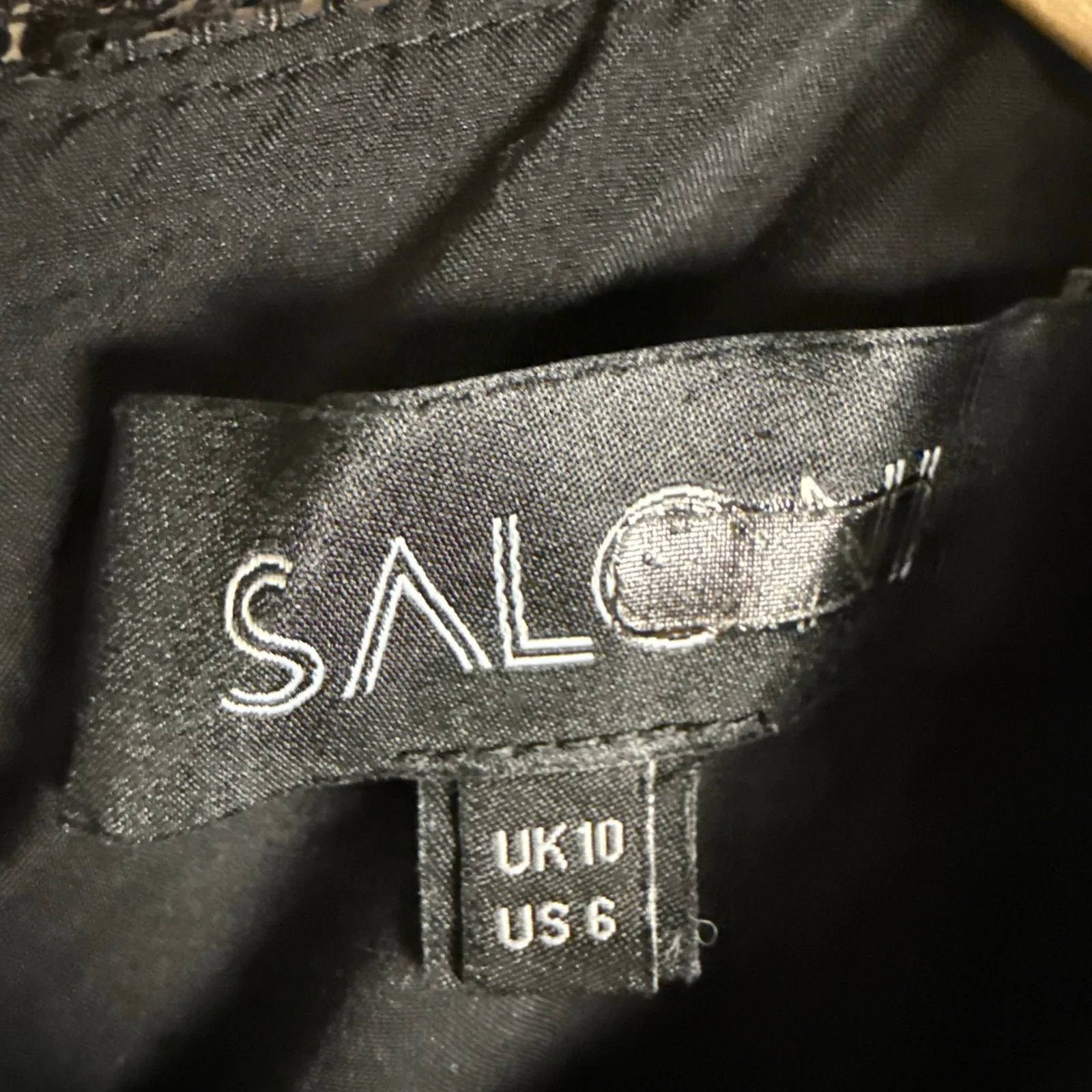 Saloni Andie Black Polka Dot Mesh Short Sleeve Cocktail Midi Dress Size 6 - Image 15