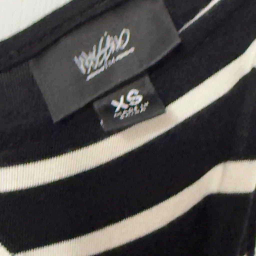 Massimo Black and White Striped Maxi Dress Size XS - Image 2